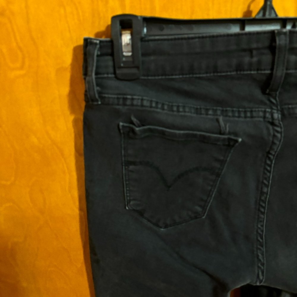 Levi’s 711 Skinny Jeans Black Stretchy 30x30 - Picture 10 of 16